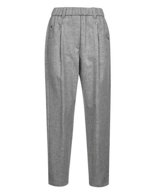 Brunello Cucinelli Gray Wool Trousers