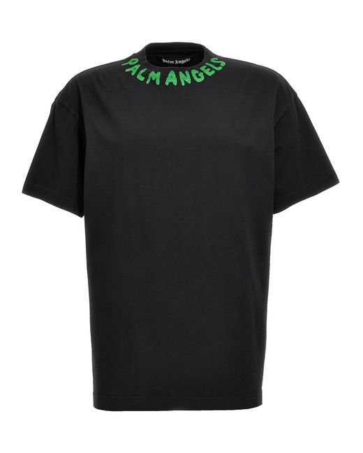 T-Shirt Seasonal di Palm Angels in Black da Uomo