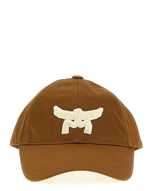 MCM Brown Flocked Logo Cap Hats
