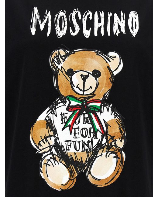 Moschino Black 'Teddy Bear' T-Shirt Dress
