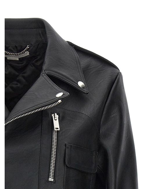 Cropped Biker Jacket Giacche Nero di Stella McCartney in Black