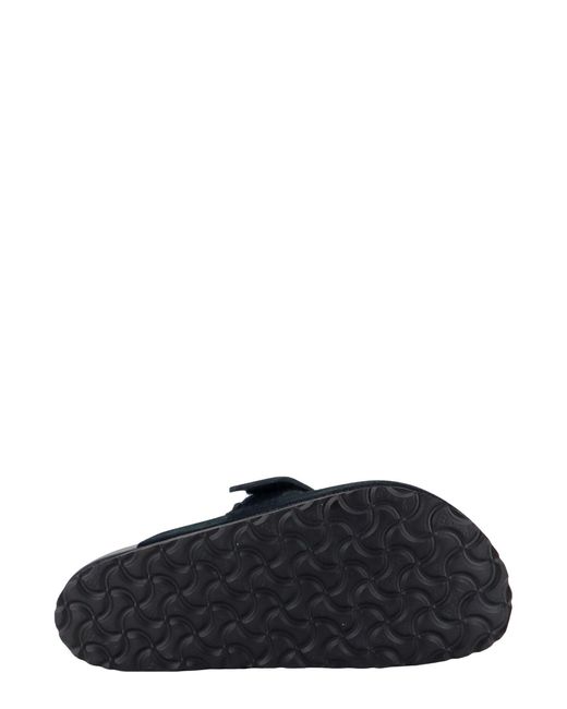 Birkenstock Black Suede Mule With Stitching for men