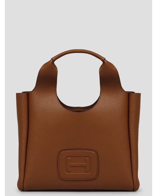 Hogan Brown Small H-bag Shopping Bag
