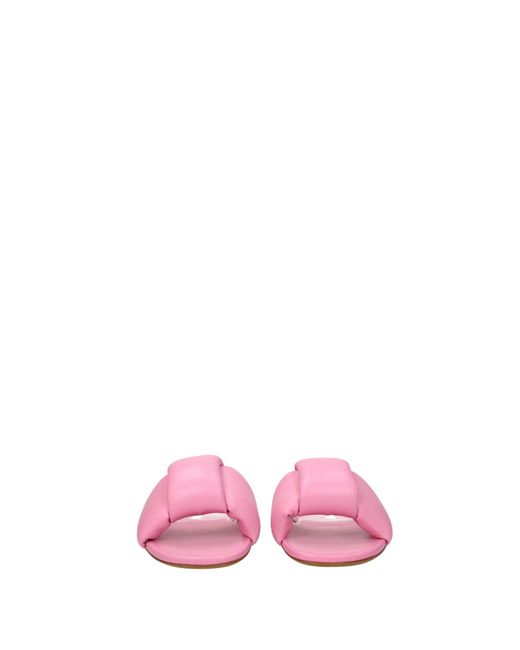Miu Miu Pink Slippers And Clogs Leather Begonia