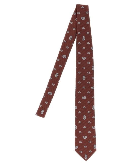 Brioni Purple Jacquard Tie for men