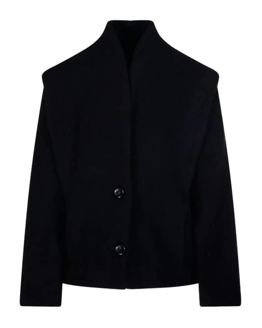 Isabel Marant Black Dyogo Padded Coat With Buttons