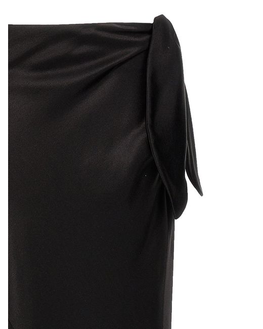 Knot Long Skirt Gonne Nero di Saint Laurent in Black