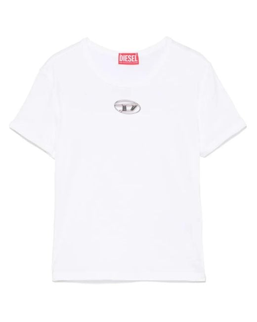 DIESEL White T-Uncutie-Long-Od T-Shirt