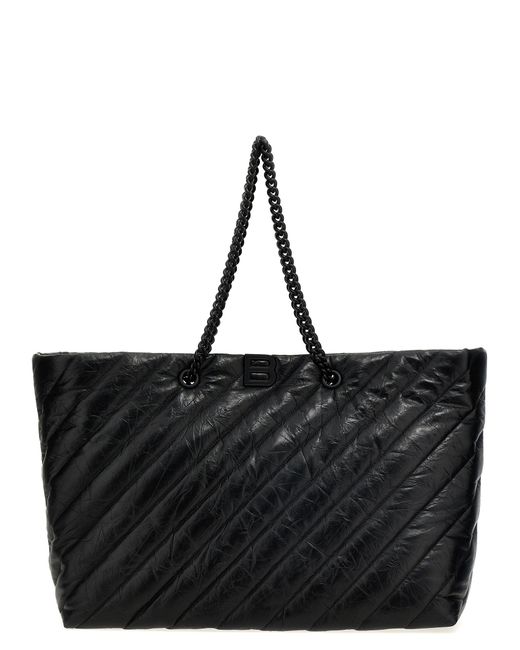 Balenciaga Black Carry All Crush Tote Bag