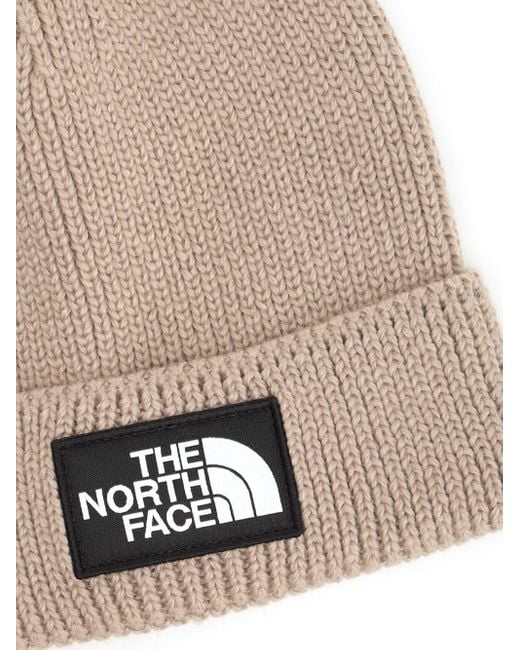 The North Face Natural Tnf Box Logo Beanie Hats for men