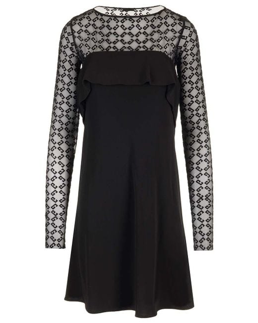 ワンピース Givenchy Jersey And Tulle Mini Dress Givenchy Jersey And Tulle Mini Dress Dresses in Black | Lyst