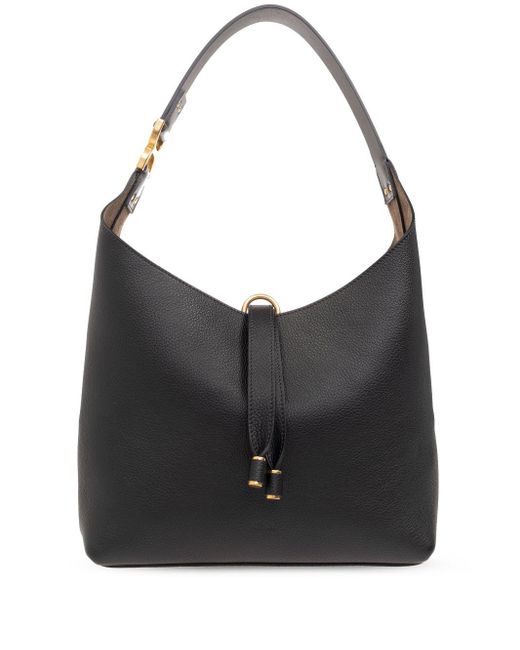 Chloé Black Marcie Small Leather Hobo Bag
