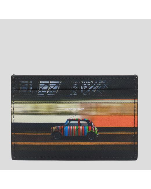 Paul Smith Black Leather Card Holder for men