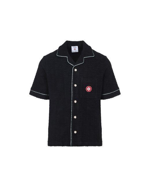 Cotton Monogram Towelling Shirt-Uomo di Casablanca in Black da Uomo
