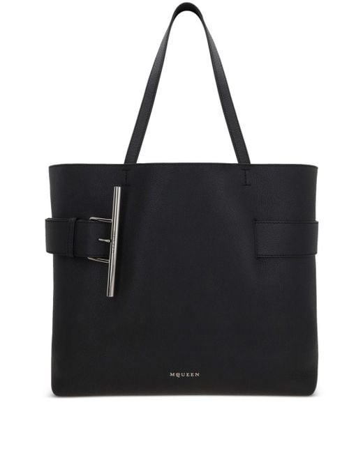 Alexander McQueen Black Elegant Shopper Handbag For
