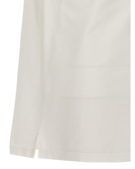 Polo in cotone con logo di Alexander McQueen in White da Uomo