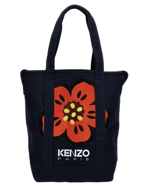 KENZO Red Boke Flower Tote Bag