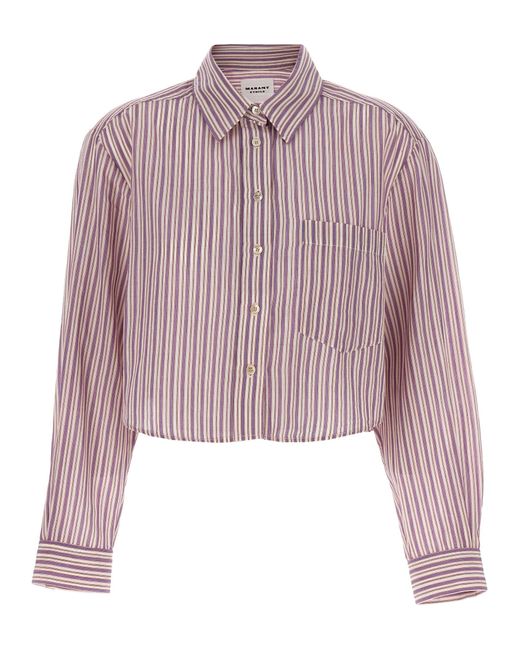 Isabel Marant Pink 'Eliora' Cropped Shirt