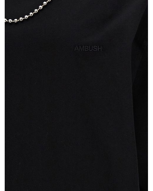 Ballchain T Shirt Nero di Ambush in Black da Uomo