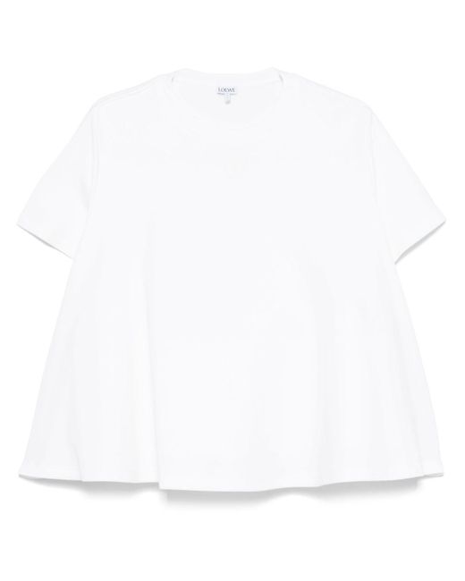Loewe White Trapeze Cotton T-Shirt
