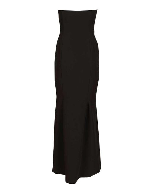 FEDERICA TOSI Long Strapless Cady Dress Dresses Black