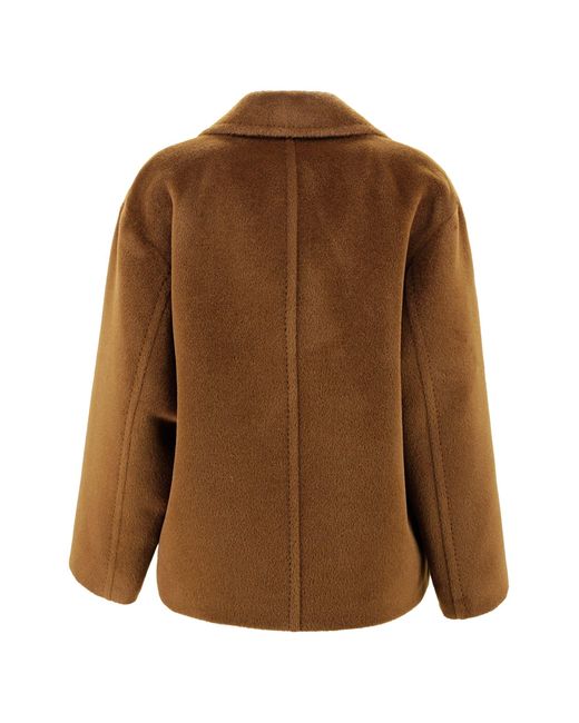 MM STUDIO Brown Caramel Alpaca Blend Filovia Coat