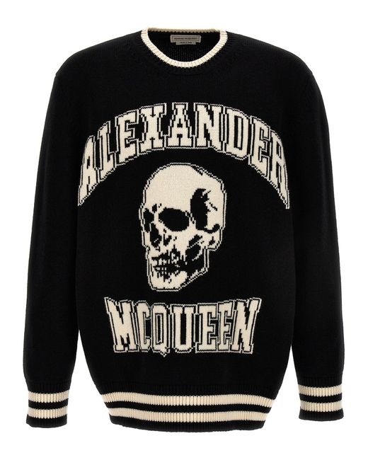Alexander McQueen Black Logo Sweater Sweater, Cardigans for men