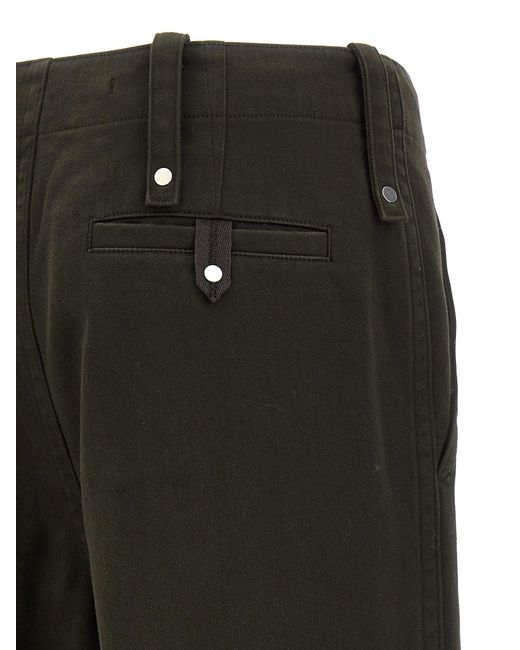 Burberry Black Gabardine Trousers Pants for men