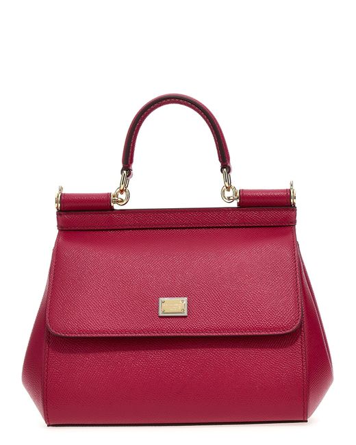 Dolce & Gabbana Red Sicily Mini Handbag Hand Bags