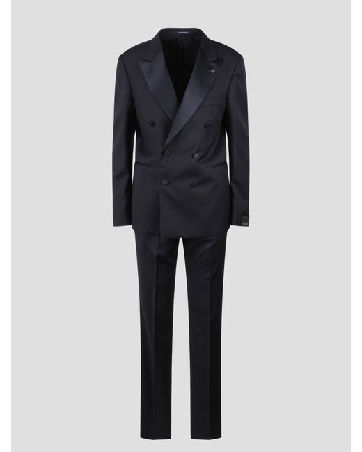 Tagliatore Blue Double Breasted Tailored Suit for men