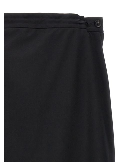 Asymmetrical Skirt Gonne Nero di Y-3 in Black