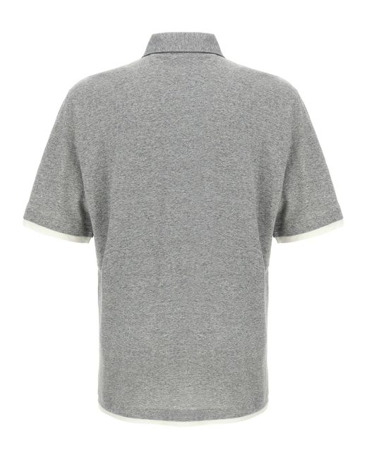 Brunello Cucinelli Gray Polo Shirt for men