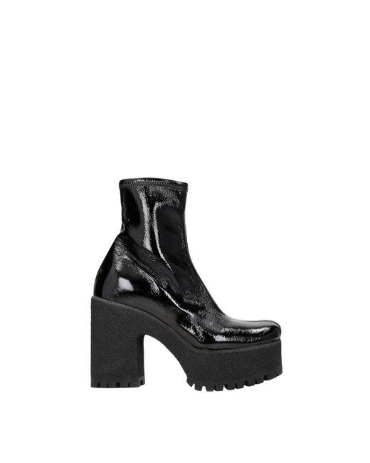Miu Miu Black Ankle Boots Patent Leather