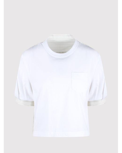 Sacai T-shirts White