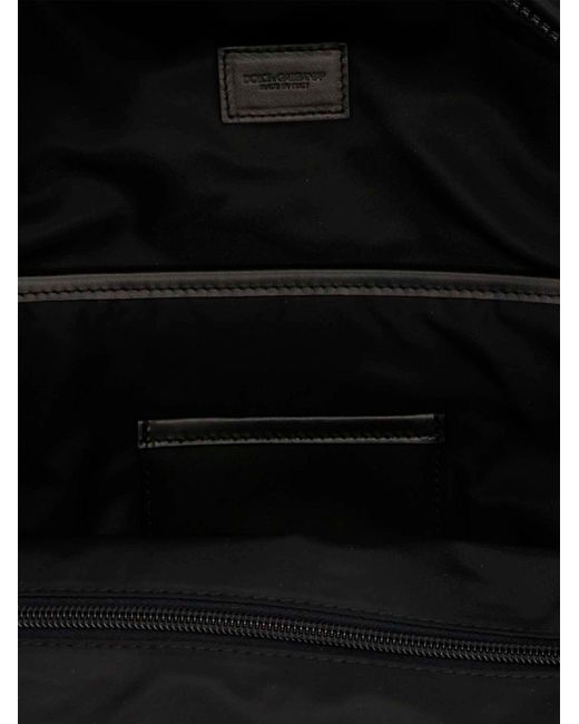 Dolce & Gabbana Black Logo Nylon Backpack Backpacks for men