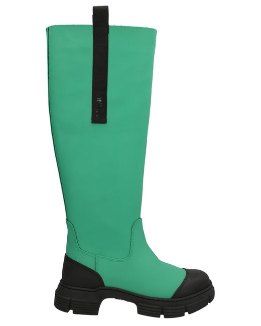 Ganni High Rubber Boots in Green Lyst