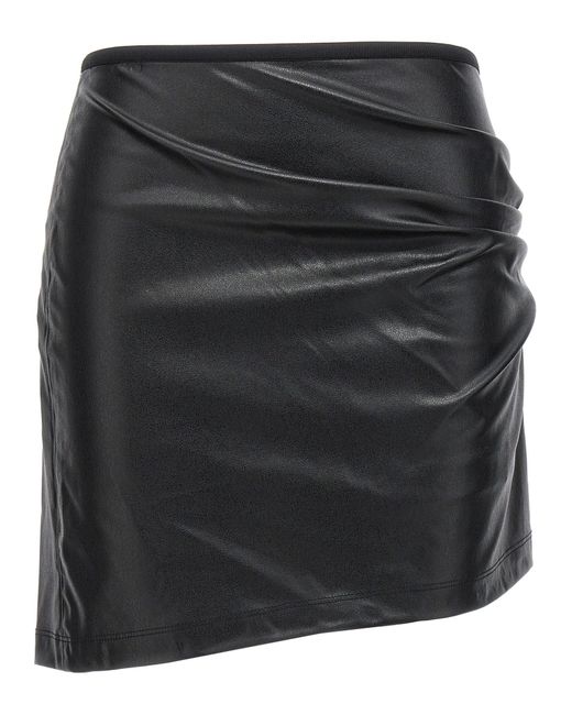 Helmut Lang Black Leather-effect Skirt Skirts