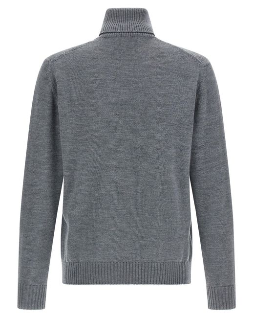 Ballantyne Gray Wool Turtleneck Sweater Sweaters And Cardigans for men