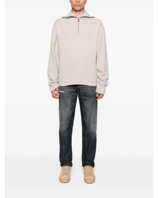 Emporio Armani White Wool Turtle Neck Jumper for men