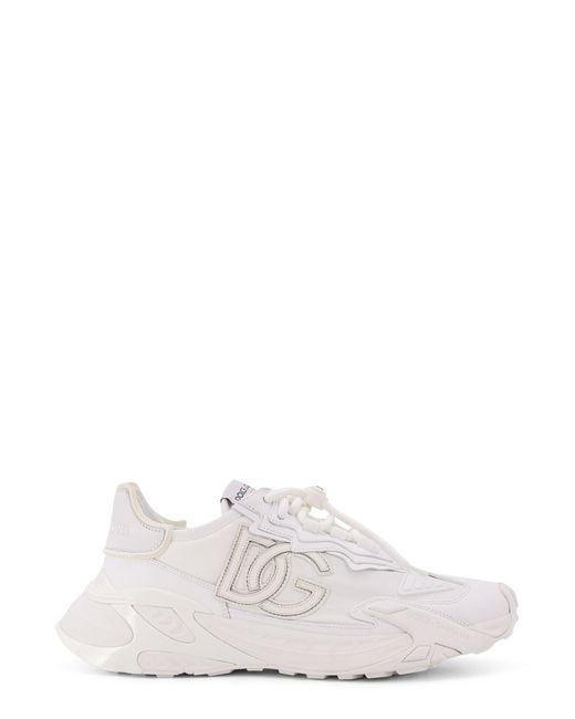 Dolce & Gabbana White Day Faster Low-Top Nylon And Leather Sneakers for men