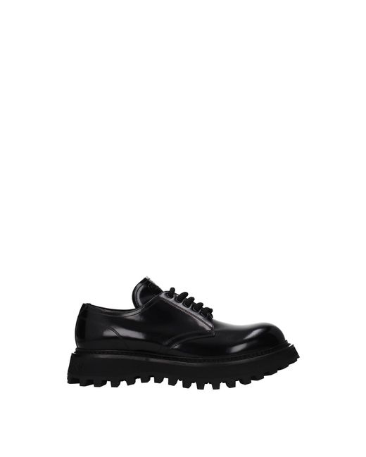 Dolce & Gabbana Black Lace Up And Monkstrap Leather for men