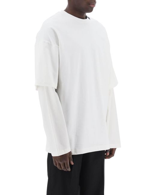 OAMC White Long Sleeved Layered T Shirt for men