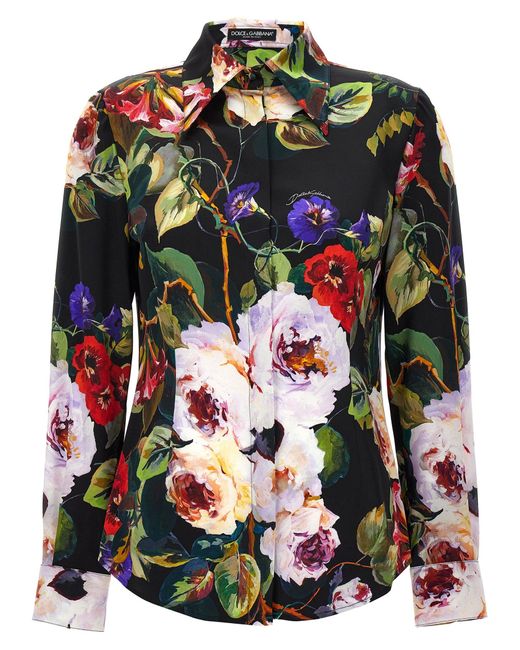 Dolce & Gabbana Multicolor Roseto Shirt, Blouse
