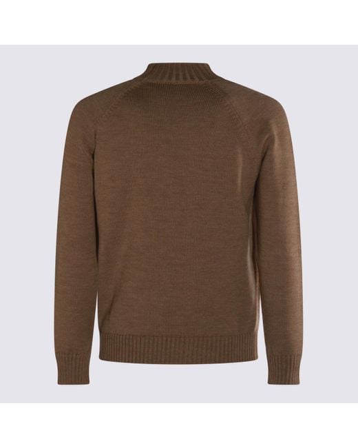 Zanone Brown Sweaters for men