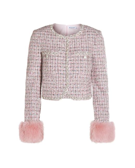 Jackets Light And Natural-Donna di Self-Portrait in Pink