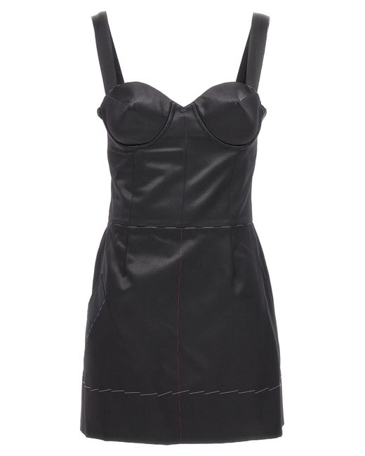 Maison Margiela Black Contrast Stitching Corset Dress Dresses