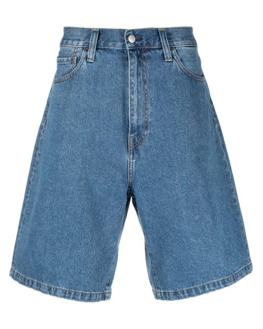 Carhartt Blue Denim Cotton Shorts for men