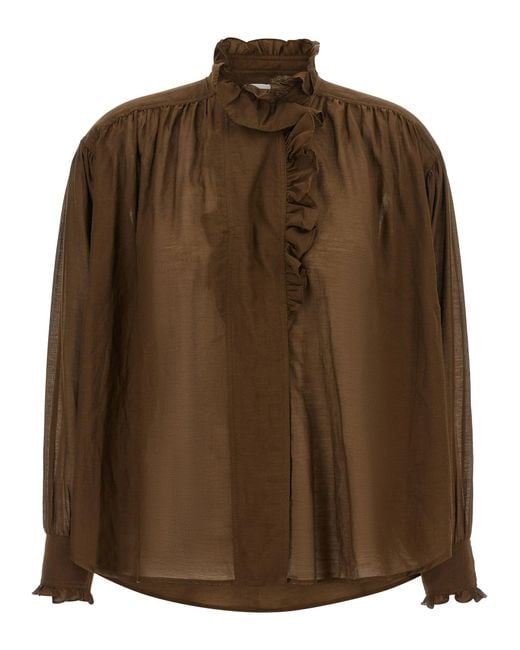 Isabel Marant Brown 'Pamias' Top