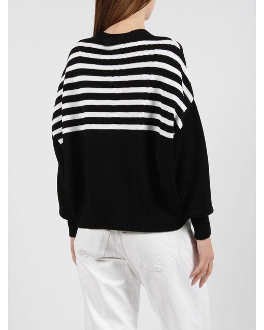 Givenchy Black 4G Striped Cropped Sweater
