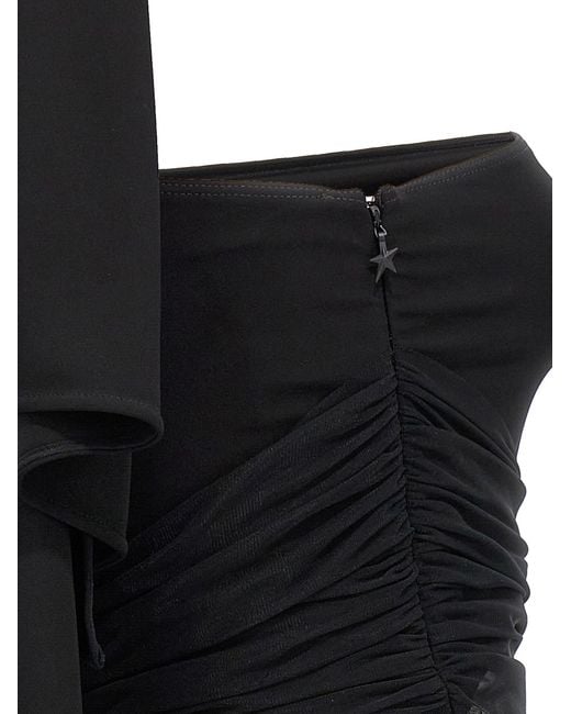 Mugler Black Cut-out Sheer Dress Dresses